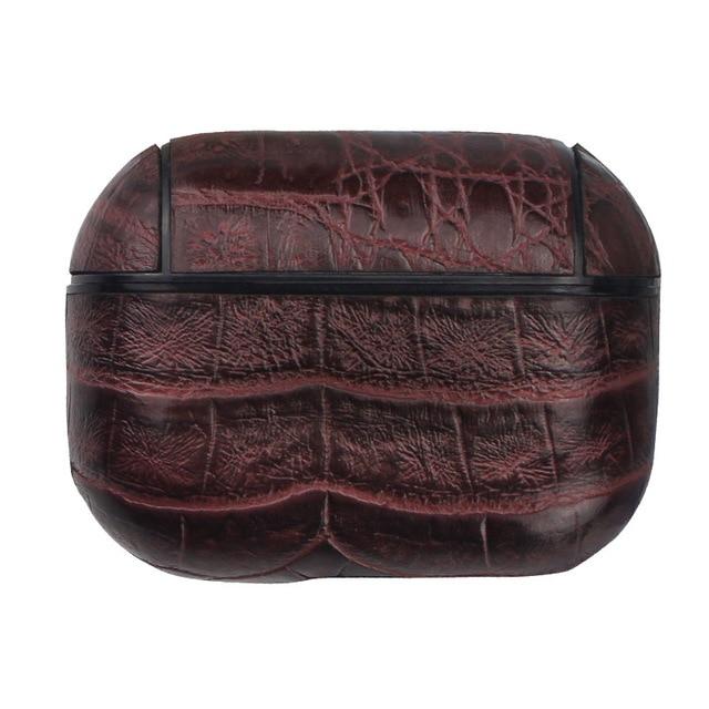 Alligator Vegan Leather AirPods Pro Case Shock Proof Cover