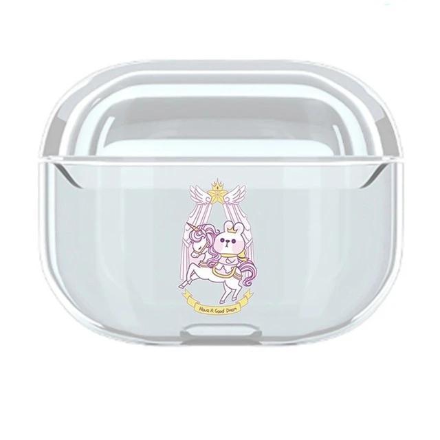 Cute Unicorn Clear Acrylic AirPods Pro Case Shock Proof Cover