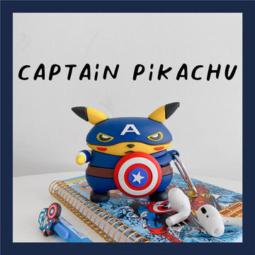 Pokemon 'Pikachu | Captain America' Premium AirPods Pro Case Shock Proof Cover