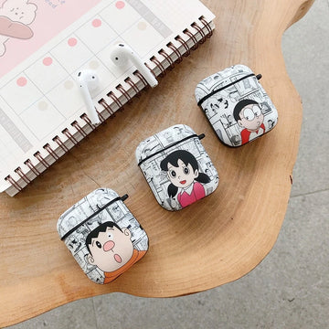 Doraemon 'Newspaper Comic' AirPods Case Shock Proof Cover
