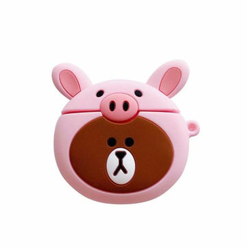 Teddy Bear in a Pig Costume Premium AirPods Case Shock Proof Cover