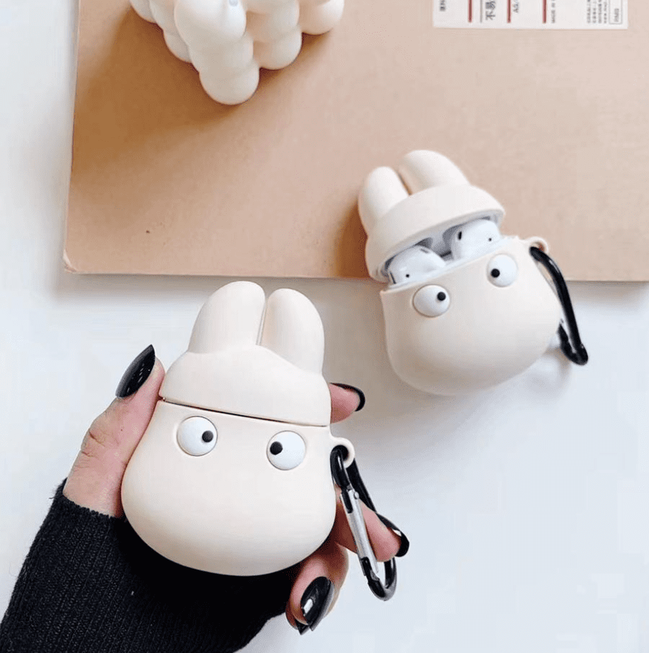 White Hippo Premium AirPods Case Shock Proof Cover