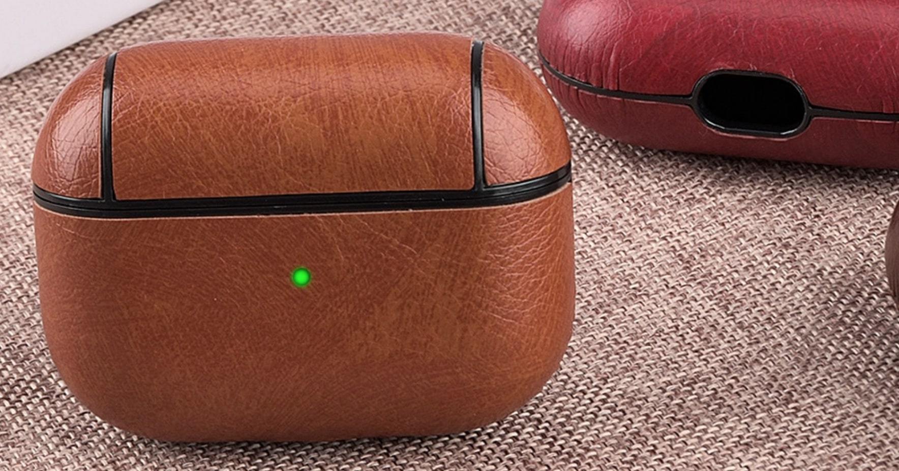 Luxury Vegan Leather AirPods Pro Case Shock Proof Cover