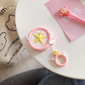 Baby Pink Star with Wings Premium AirPods Case Shock Proof Cover