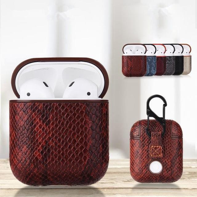 Maroon Rattle Snake AirPods Case Shock Proof Cover