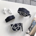 Black Camellia Flower Premium AirPods Case Shock Proof Cover