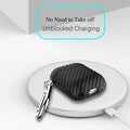 Black Carbon Fiber Airpod 2 Case Wirless Charging Shock Proof Cover