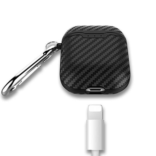 Coffee Carbon Fiber Airpod Case Shock Proof Cover