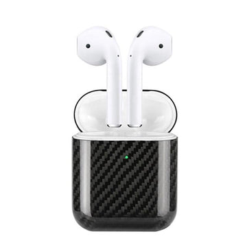 Black Carbon Fiber Premium AirPods Case Shock Proof Cover