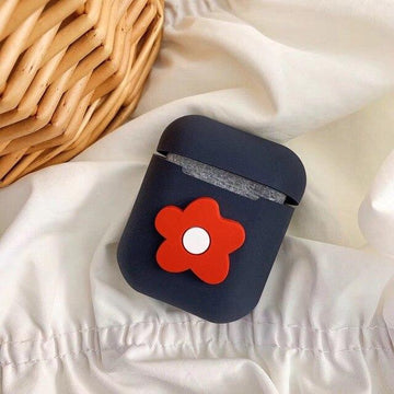 Black Flower AirPods Case Shock Proof Cover