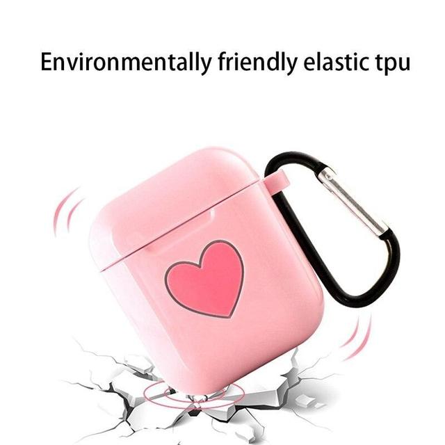 Pink Heart AirPods Case Shock Proof Cover