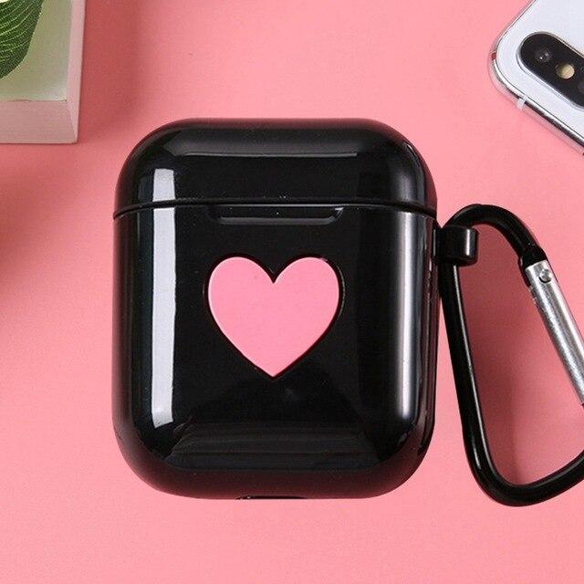 Black Heart AirPods Case Shock Proof Cover