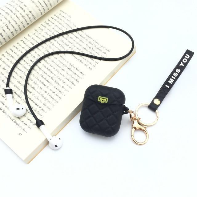 Black Pocketbook AirPods Case Shock Proof Cover