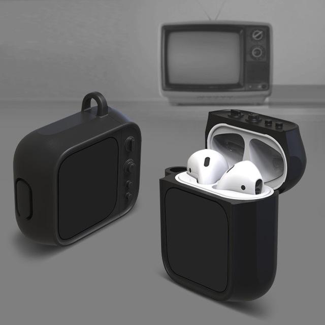 Black Tube TV AirPods Case Shock Proof Cover