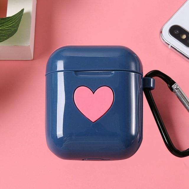 Blue Heart AirPods Case Shock Proof Cover