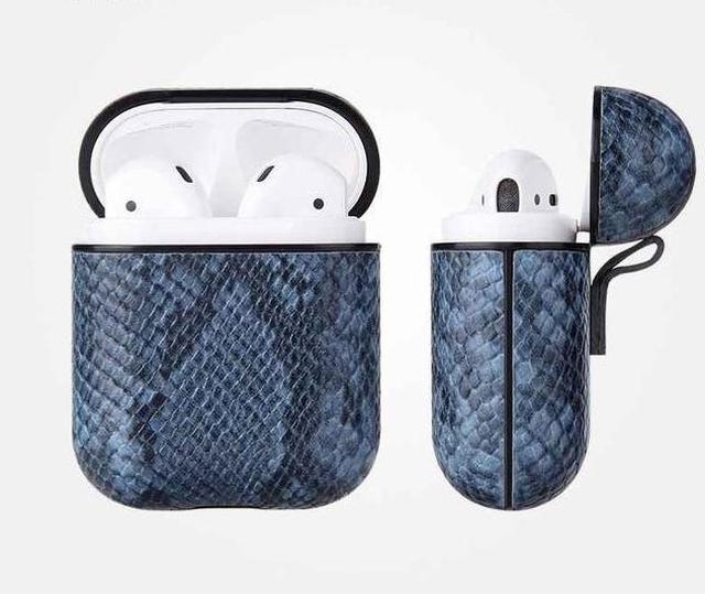 Blue Mamba Snakeskin AirPods Case Shock Proof Cover