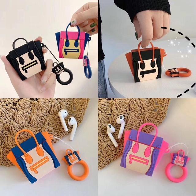 Brown Leather Handbag Premium AirPods Case Shock Proof Cover