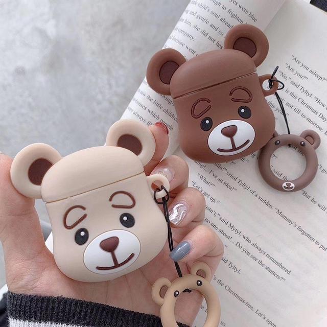 Tan Teddy Bear AirPods Case Shock Proof Cover