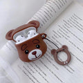 Brown Teddy Bear AirPods Case Shock Proof Cover