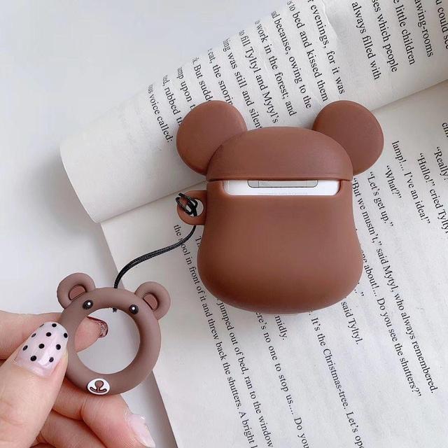 Brown Teddy Bear AirPods Case Shock Proof Cover