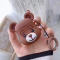 Brown Teddy Bear AirPods Case Shock Proof Cover