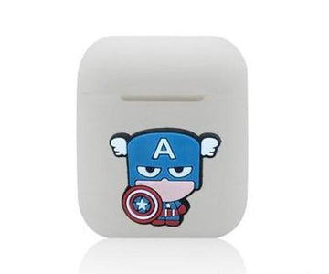 Captain America 'All Business' Grey AirPods Case Shock Proof Cover