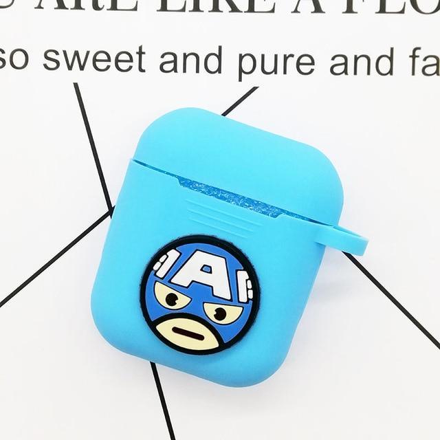 Captain America Blue AirPods Case Shock Proof Cover