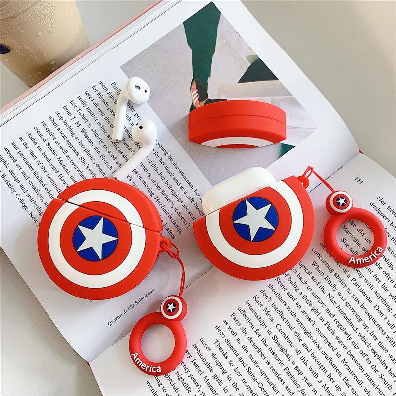 Captain America 'Rounded Shield' Premium AirPods Case Shock Proof Cover