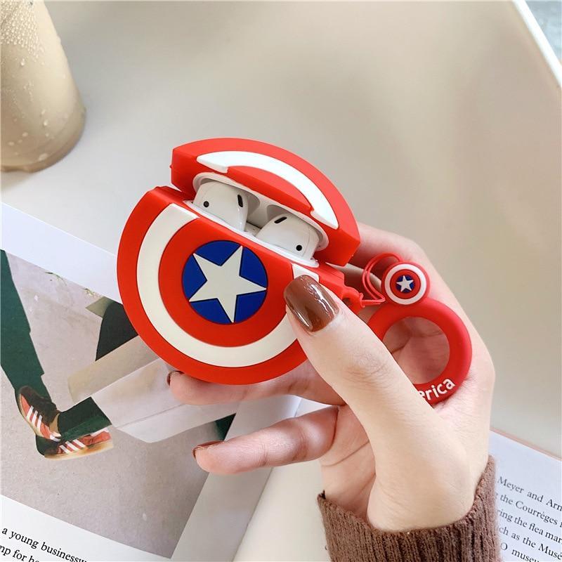 Captain America 'Rounded Shield' Premium AirPods Case Shock Proof Cover