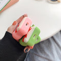 Green Grumpy Frog AirPods Case Shock Proof Cover