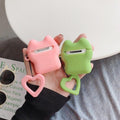 Green Grumpy Frog AirPods Case Shock Proof Cover