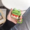 Green Grumpy Frog AirPods Case Shock Proof Cover