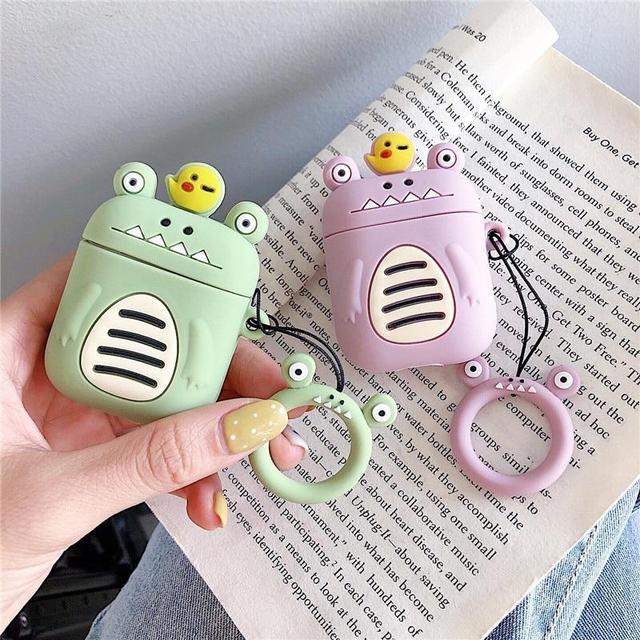 Green Little Monster AirPods Case Shock Proof Cover
