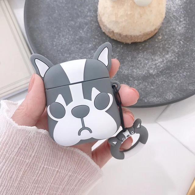 Grey Doggy AirPods Case Shock Proof Cover