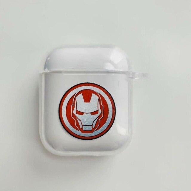 Iron Man Clear Acrylic AirPods Case Shock Proof Cover