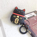 Japanese Maneki-Neko 'Black Cat' Premium AirPods Case Shock Proof Cover