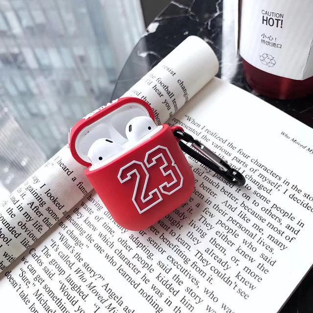 Jordan 23 Red AirPods Case Shock Proof Cover