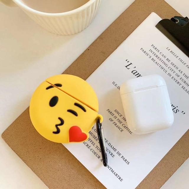 Kissy Face Emoji Premium AirPods Case Shock Proof Cover