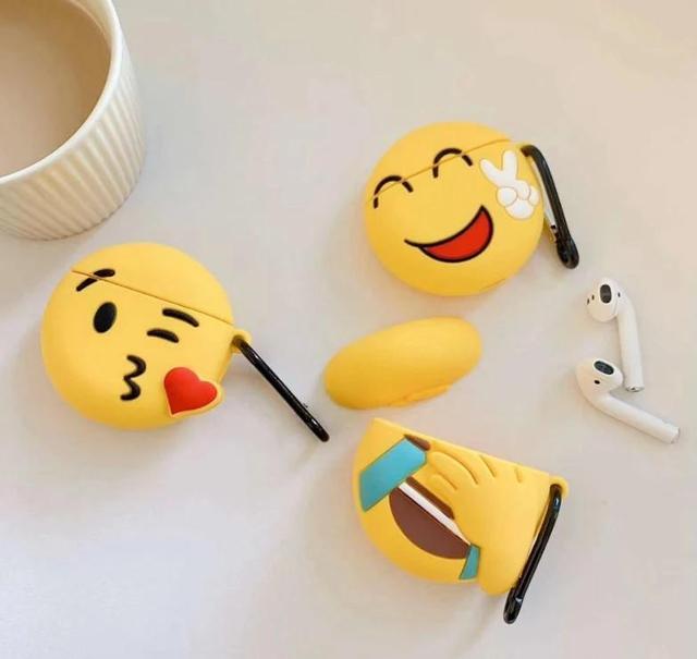 Laughing Crying Face Emoji Premium AirPods Case Shock Proof Cover