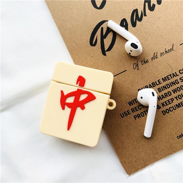 Mahjong 'Red Dragon' Premium AirPods Case Shock Proof Cover