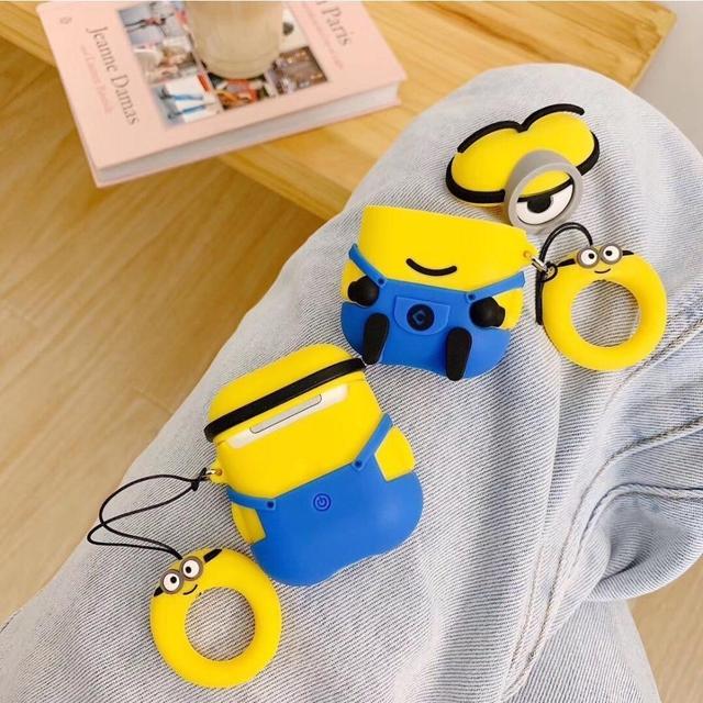 Minions Happy Blue Premium AirPods Case Shock Proof Cover