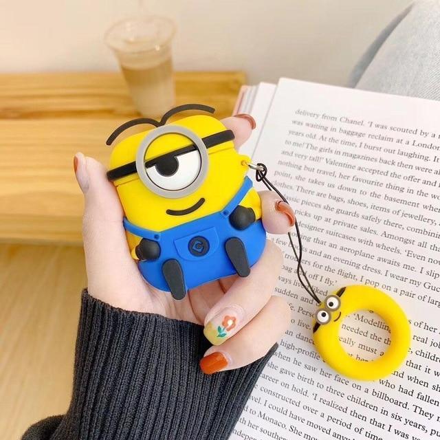 Minions Smirky Blue Premium AirPods Case Shock Proof Cover