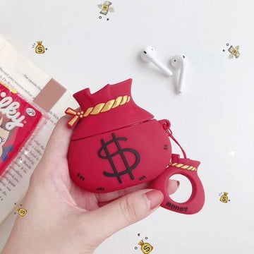 Money Bag 'Red' Premium AirPods Case Shock Proof Cover