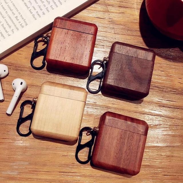 Mahogany Wood AirPods Case Shock Proof Cover