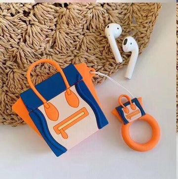Orange and Blue Handbag Premium AirPods Case Shock Proof Cover