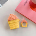 Orange Sorbet Ice Cream Cone Premium AirPods Case Shock Proof Cover