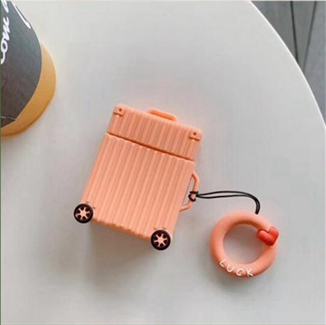 Orange Square Luggage AirPods Case Shock Proof Cover