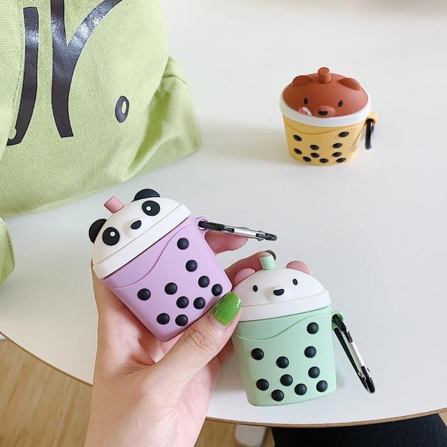 Panda BubbleTea Premium AirPods Case Shock Proof Cover