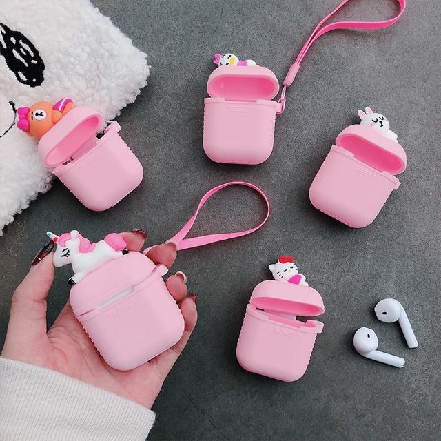 Pink Baby Bunny AirPods Case Shock Proof Cover