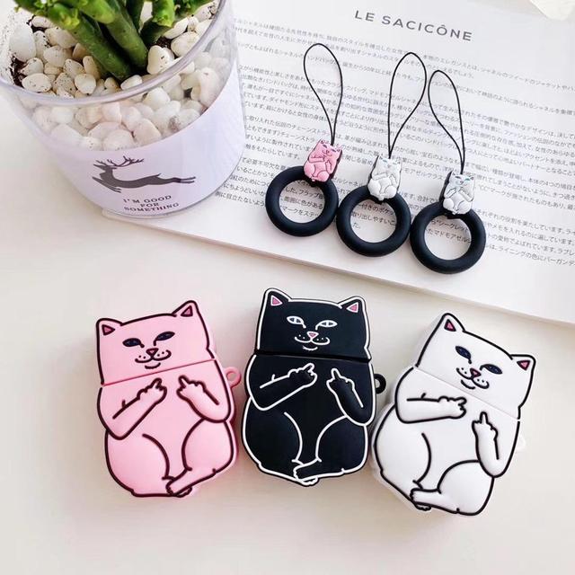 Pink Cat Premium AirPods Case Shock Proof Cover